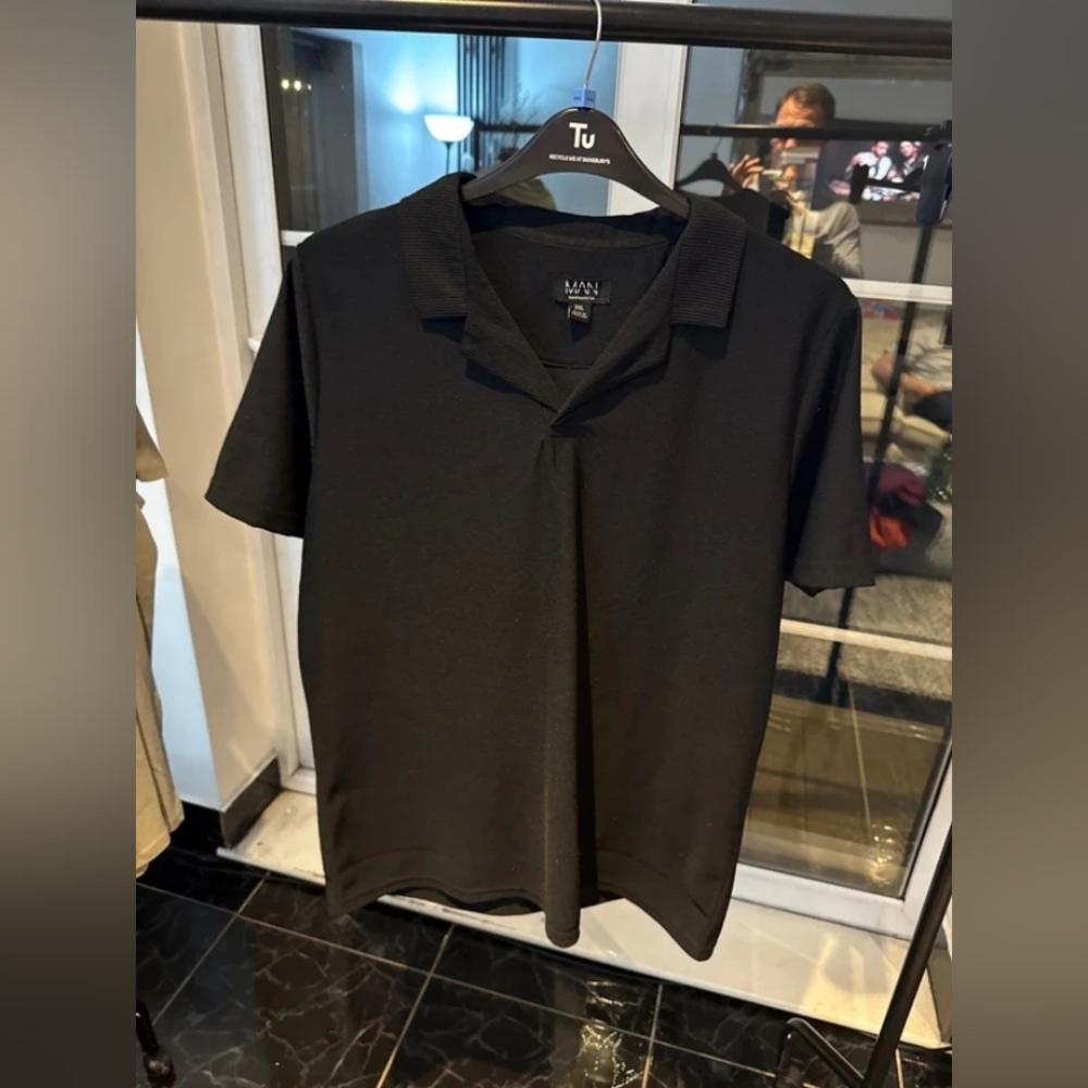 Black Men's Polo Shirt by
